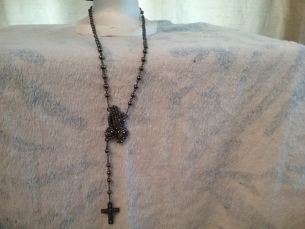 Praying Hands with Cross attached chain (Hip Hop Jewelry)